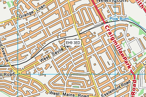 EH9 3ED map - OS VectorMap District (Ordnance Survey) EH9 3ED map - OS VectorMap District (Ordnance Survey)