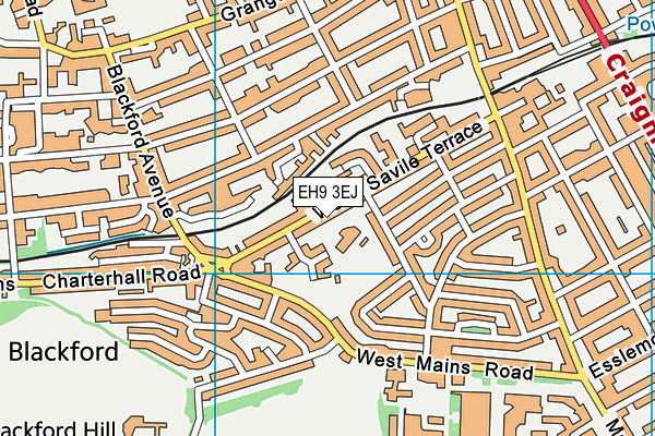EH9 3EJ map - OS VectorMap District (Ordnance Survey) EH9 3EJ map - OS VectorMap District (Ordnance Survey)