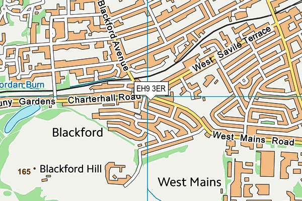 EH9 3ER map - OS VectorMap District (Ordnance Survey) EH9 3ER map - OS VectorMap District (Ordnance Survey)
