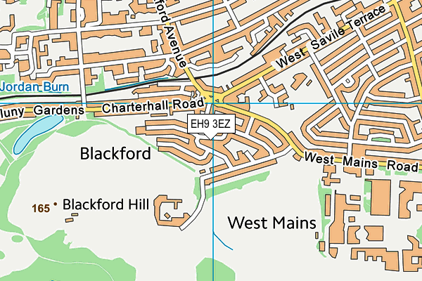 EH9 3EZ map - OS VectorMap District (Ordnance Survey) EH9 3EZ map - OS VectorMap District (Ordnance Survey)