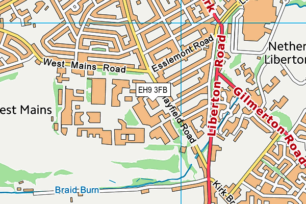 EH9 3FB map - OS VectorMap District (Ordnance Survey) EH9 3FB map - OS VectorMap District (Ordnance Survey)