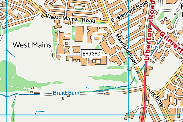 EH9 3FD map - OS VectorMap District (Ordnance Survey) EH9 3FD map - OS VectorMap District (Ordnance Survey)
