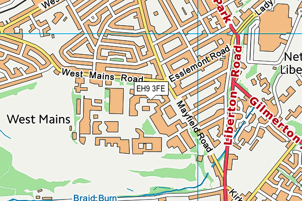 EH9 3FE map - OS VectorMap District (Ordnance Survey) EH9 3FE map - OS VectorMap District (Ordnance Survey)