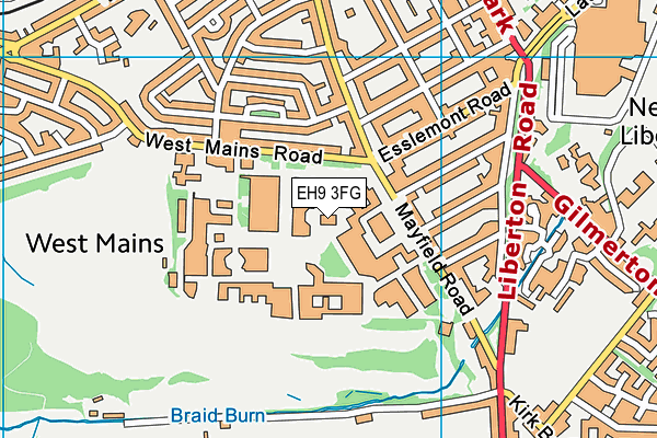 EH9 3FG map - OS VectorMap District (Ordnance Survey) EH9 3FG map - OS VectorMap District (Ordnance Survey)