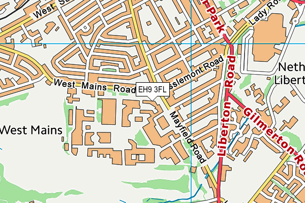 EH9 3FL map - OS VectorMap District (Ordnance Survey) EH9 3FL map - OS VectorMap District (Ordnance Survey)