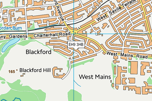 EH9 3HB map - OS VectorMap District (Ordnance Survey) EH9 3HB map - OS VectorMap District (Ordnance Survey)