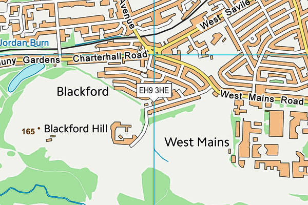 EH9 3HE map - OS VectorMap District (Ordnance Survey) EH9 3HE map - OS VectorMap District (Ordnance Survey)