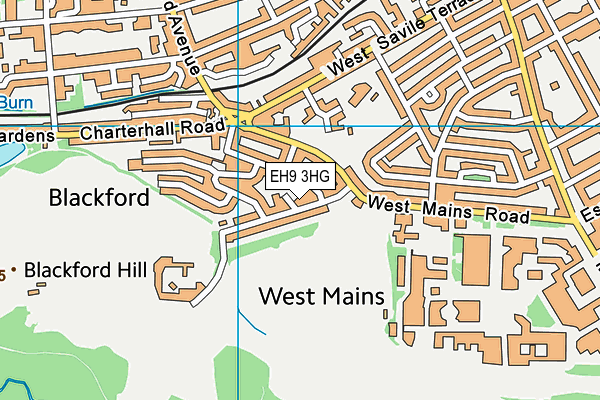 EH9 3HG map - OS VectorMap District (Ordnance Survey) EH9 3HG map - OS VectorMap District (Ordnance Survey)