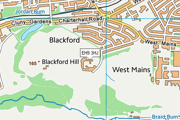 EH9 3HJ map - OS VectorMap District (Ordnance Survey) EH9 3HJ map - OS VectorMap District (Ordnance Survey)