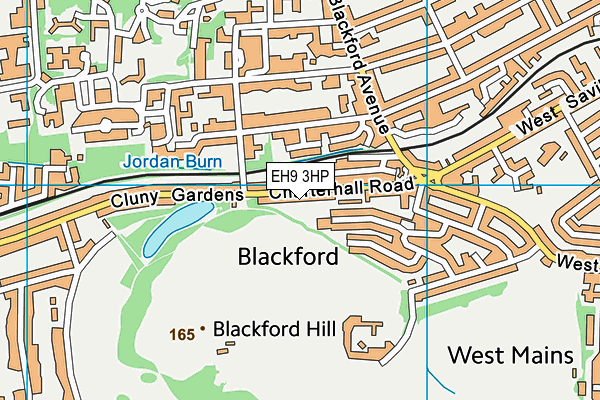 EH9 3HP map - OS VectorMap District (Ordnance Survey) EH9 3HP map - OS VectorMap District (Ordnance Survey)