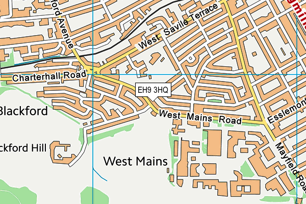 EH9 3HQ map - OS VectorMap District (Ordnance Survey) EH9 3HQ map - OS VectorMap District (Ordnance Survey)