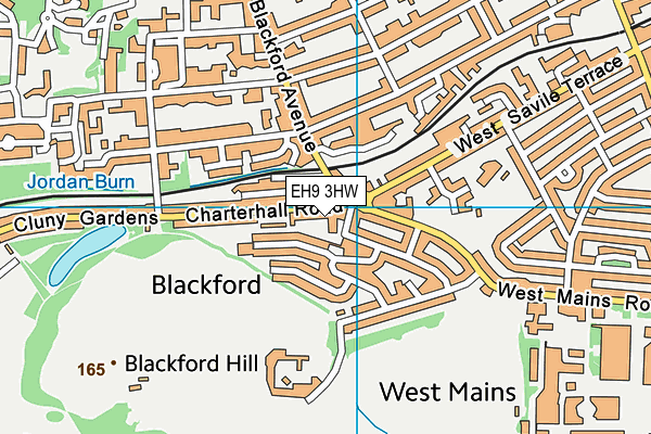 EH9 3HW map - OS VectorMap District (Ordnance Survey) EH9 3HW map - OS VectorMap District (Ordnance Survey)