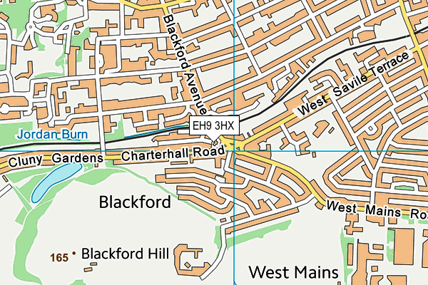 EH9 3HX map - OS VectorMap District (Ordnance Survey) EH9 3HX map - OS VectorMap District (Ordnance Survey)