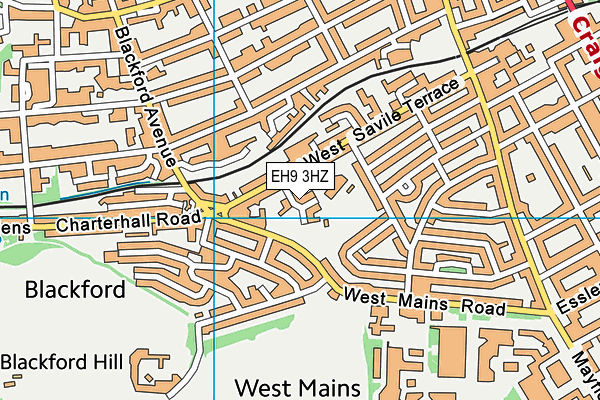 EH9 3HZ map - OS VectorMap District (Ordnance Survey) EH9 3HZ map - OS VectorMap District (Ordnance Survey)