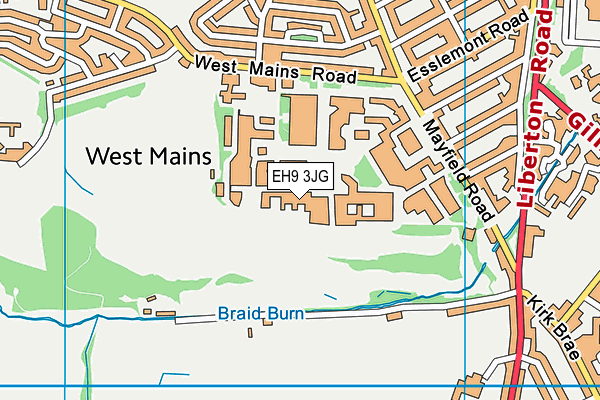 EH9 3JG map - OS VectorMap District (Ordnance Survey) EH9 3JG map - OS VectorMap District (Ordnance Survey)