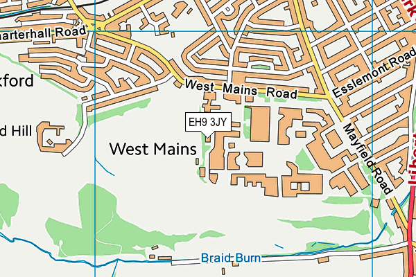EH9 3JY map - OS VectorMap District (Ordnance Survey) EH9 3JY map - OS VectorMap District (Ordnance Survey)