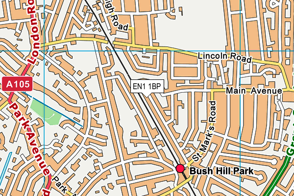 EN1 1BP map - OS VectorMap District (Ordnance Survey) EN1 1BP map - OS VectorMap District (Ordnance Survey)
