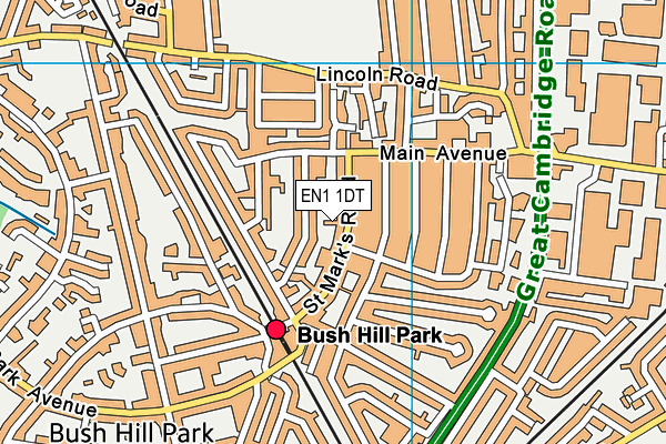 EN1 1DT map - OS VectorMap District (Ordnance Survey) EN1 1DT map - OS VectorMap District (Ordnance Survey)