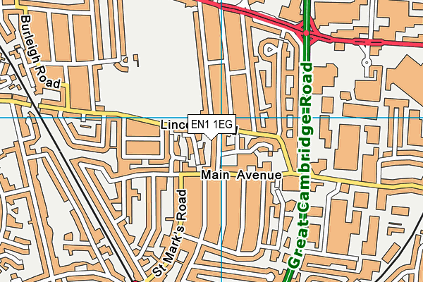 EN1 1EG map - OS VectorMap District (Ordnance Survey) EN1 1EG map - OS VectorMap District (Ordnance Survey)