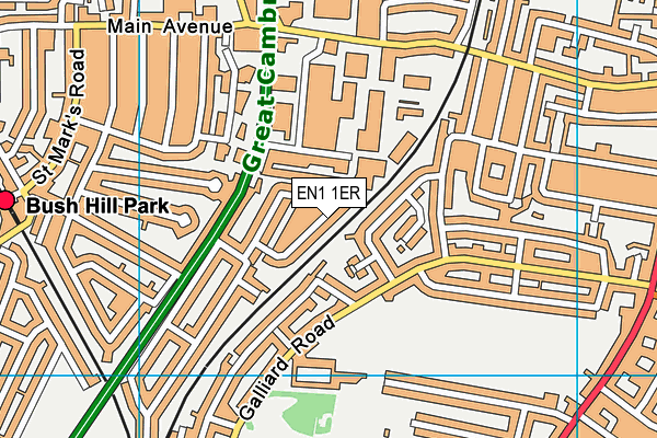 EN1 1ER map - OS VectorMap District (Ordnance Survey) EN1 1ER map - OS VectorMap District (Ordnance Survey)