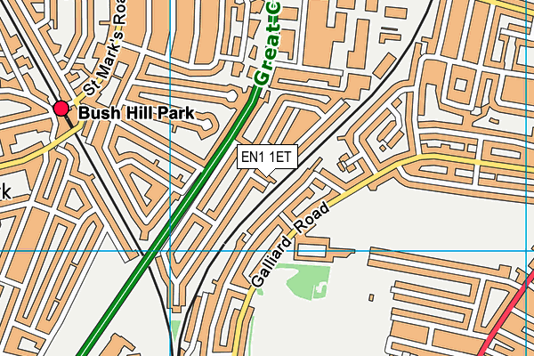 EN1 1ET map - OS VectorMap District (Ordnance Survey) EN1 1ET map - OS VectorMap District (Ordnance Survey)