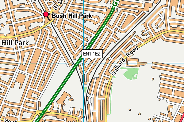 EN1 1EZ map - OS VectorMap District (Ordnance Survey) EN1 1EZ map - OS VectorMap District (Ordnance Survey)