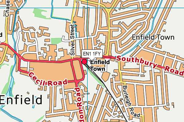 EN1 1FY map - OS VectorMap District (Ordnance Survey) EN1 1FY map - OS VectorMap District (Ordnance Survey)