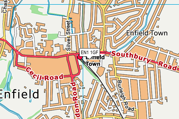 EN1 1GF map - OS VectorMap District (Ordnance Survey) EN1 1GF map - OS VectorMap District (Ordnance Survey)