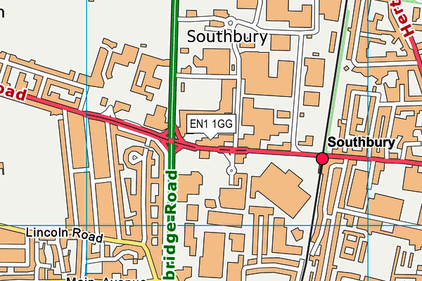 EN1 1GG map - OS VectorMap District (Ordnance Survey) EN1 1GG map - OS VectorMap District (Ordnance Survey)