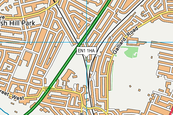 EN1 1HA map - OS VectorMap District (Ordnance Survey) EN1 1HA map - OS VectorMap District (Ordnance Survey)