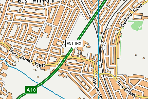 EN1 1HG map - OS VectorMap District (Ordnance Survey) EN1 1HG map - OS VectorMap District (Ordnance Survey)