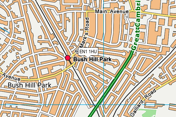 EN1 1HU map - OS VectorMap District (Ordnance Survey) EN1 1HU map - OS VectorMap District (Ordnance Survey)