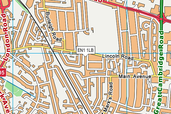 EN1 1LB map - OS VectorMap District (Ordnance Survey) EN1 1LB map - OS VectorMap District (Ordnance Survey)