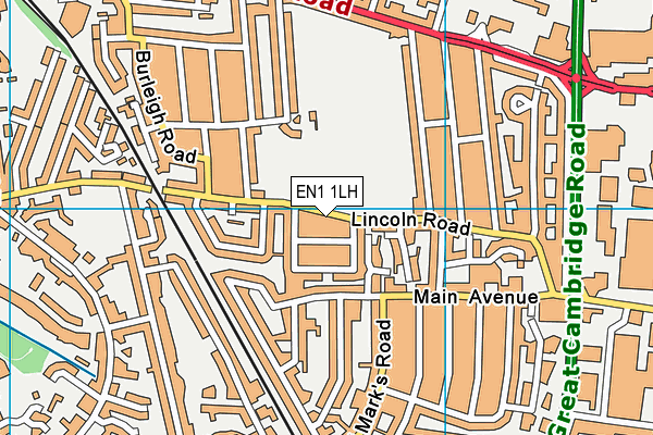 EN1 1LH map - OS VectorMap District (Ordnance Survey) EN1 1LH map - OS VectorMap District (Ordnance Survey)