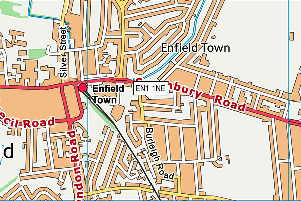 EN1 1NE map - OS VectorMap District (Ordnance Survey) EN1 1NE map - OS VectorMap District (Ordnance Survey)