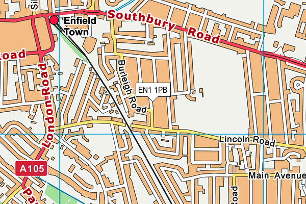 EN1 1PB map - OS VectorMap District (Ordnance Survey) EN1 1PB map - OS VectorMap District (Ordnance Survey)