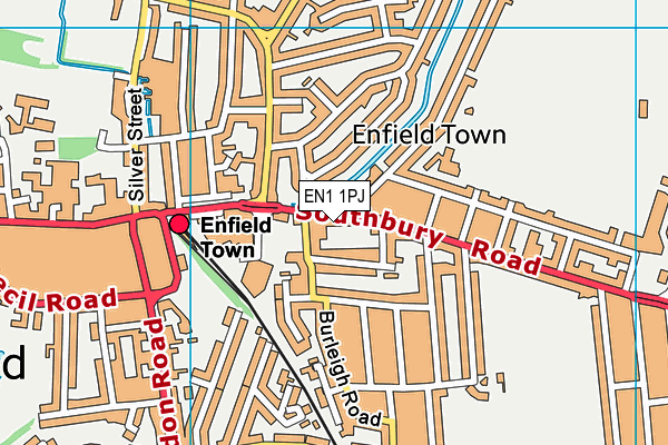 EN1 1PJ map - OS VectorMap District (Ordnance Survey) EN1 1PJ map - OS VectorMap District (Ordnance Survey)