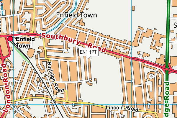 EN1 1PT map - OS VectorMap District (Ordnance Survey) EN1 1PT map - OS VectorMap District (Ordnance Survey)