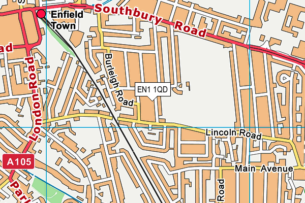 EN1 1QD map - OS VectorMap District (Ordnance Survey) EN1 1QD map - OS VectorMap District (Ordnance Survey)