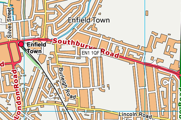 EN1 1QF map - OS VectorMap District (Ordnance Survey)