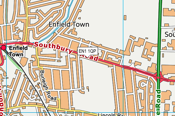 EN1 1QP map - OS VectorMap District (Ordnance Survey) EN1 1QP map - OS VectorMap District (Ordnance Survey)