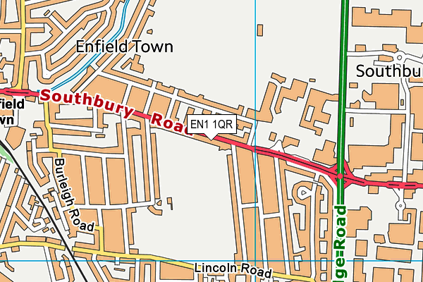 EN1 1QR map - OS VectorMap District (Ordnance Survey) EN1 1QR map - OS VectorMap District (Ordnance Survey)