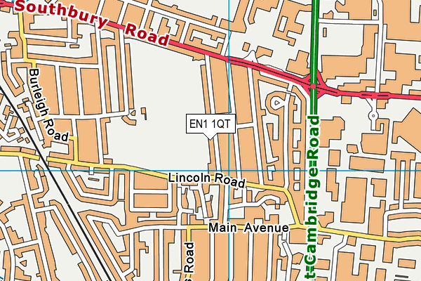 EN1 1QT map - OS VectorMap District (Ordnance Survey) EN1 1QT map - OS VectorMap District (Ordnance Survey)