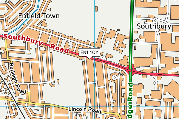 EN1 1QY map - OS VectorMap District (Ordnance Survey) EN1 1QY map - OS VectorMap District (Ordnance Survey)