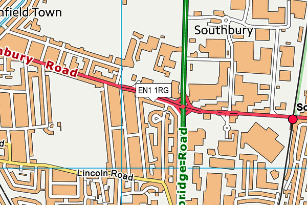 EN1 1RG map - OS VectorMap District (Ordnance Survey) EN1 1RG map - OS VectorMap District (Ordnance Survey)