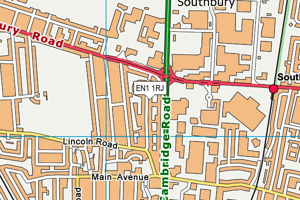 EN1 1RJ map - OS VectorMap District (Ordnance Survey) EN1 1RJ map - OS VectorMap District (Ordnance Survey)