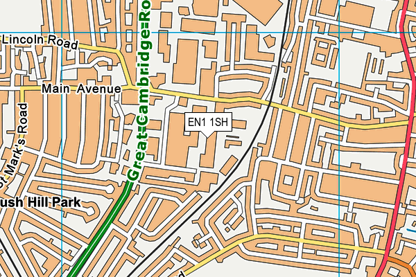 EN1 1SH map - OS VectorMap District (Ordnance Survey) EN1 1SH map - OS VectorMap District (Ordnance Survey)