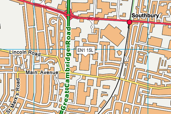 EN1 1SL map - OS VectorMap District (Ordnance Survey) EN1 1SL map - OS VectorMap District (Ordnance Survey)