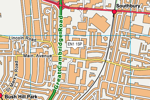 EN1 1SP map - OS VectorMap District (Ordnance Survey) EN1 1SP map - OS VectorMap District (Ordnance Survey)