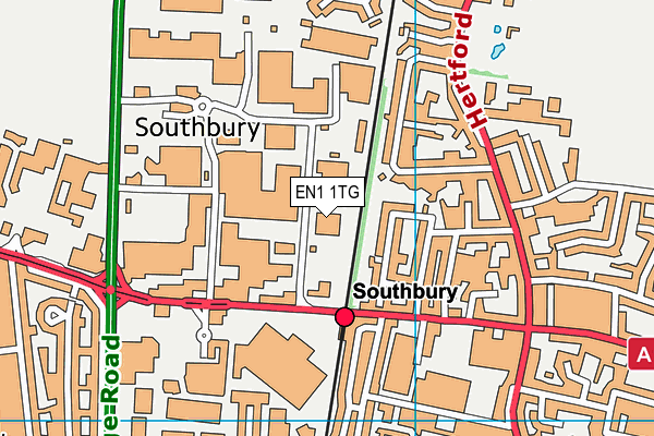 EN1 1TG map - OS VectorMap District (Ordnance Survey) EN1 1TG map - OS VectorMap District (Ordnance Survey)